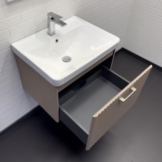 Тумба с раковиной Comforty Ангара 60 00-00021034 подвесная Дуб латте